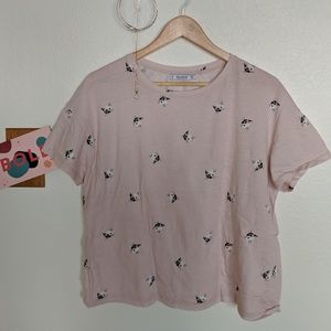 Pull & Bear Pink tee with cats